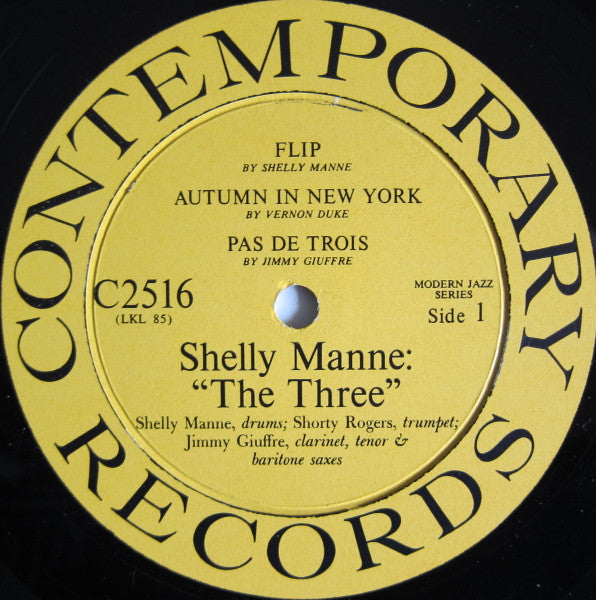 Shelly Manne : Shelly Manne Vol. 3: "The Three" (10", Album)