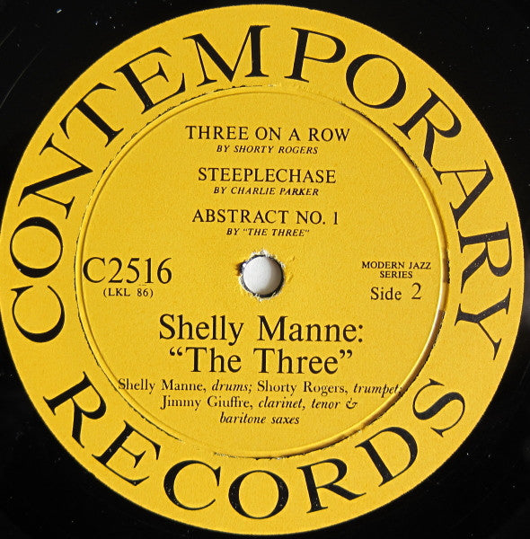 Shelly Manne : Shelly Manne Vol. 3: "The Three" (10", Album)