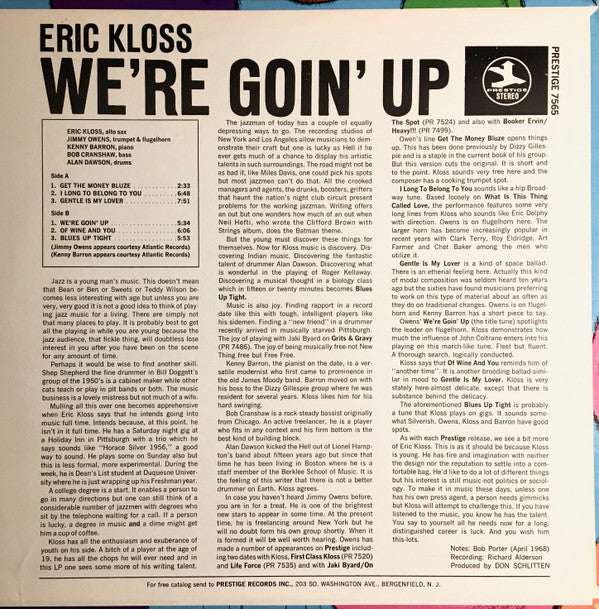 Eric Kloss : We're Goin' Up (LP, Album)