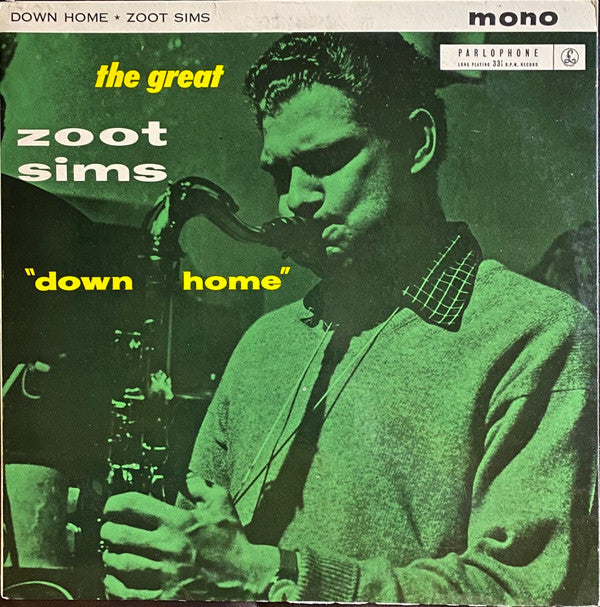 Zoot Sims : Down Home (LP, Album, Mono)