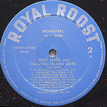Tony Aless : Tony Aless And His Long Island Suite (LP, Album, Mono, RE)