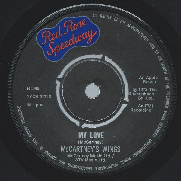 McCartney's Wings* : My Love (7", Single)