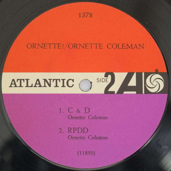 The Ornette Coleman Quartet : Ornette! (LP, Album, Mono, Lam)