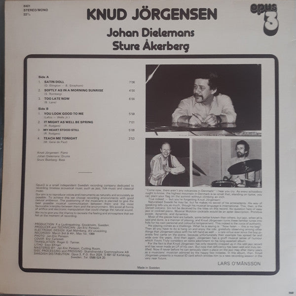 Knud Jörgensen : Knud Jörgensen Jazz Trio (LP)