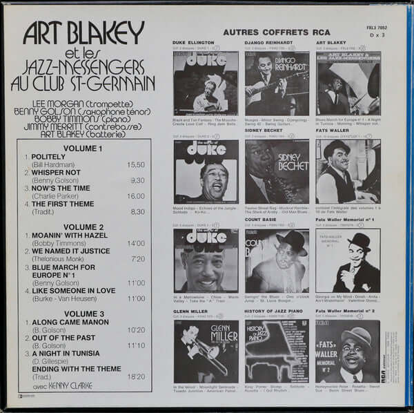 Art Blakey & The Jazz Messengers : Au Club Saint-Germain / Vol. 1 À 3 (3xLP, Album, RE + Box, Comp)