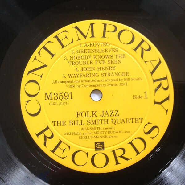 Bill Smith Quartet : Folk Jazz (LP, Album, Mono)