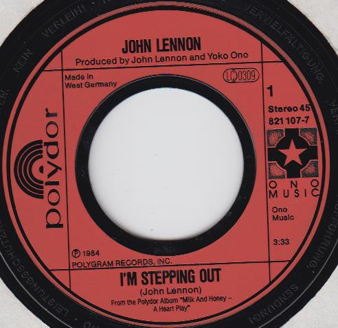 John Lennon : I'm Stepping Out (7", Single)