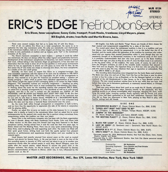 The Eric Dixon Sextet : Eric's Edge (LP, Album)