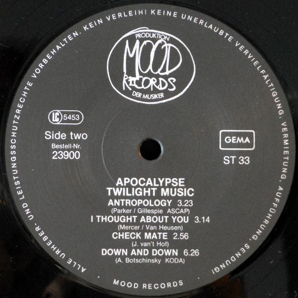 Apocalypse (30) : Twilight Music (LP, Album)