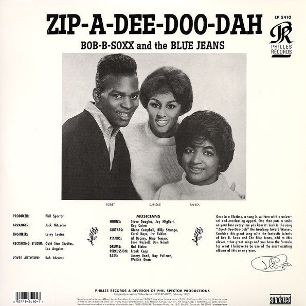 Bob B. Soxx And The Blue Jeans : Zip-A-Dee Doo Dah (LP, Album, RE)