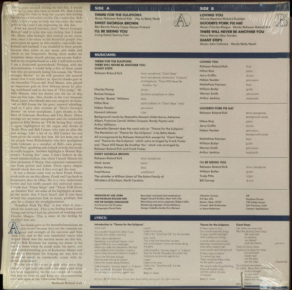 Roland Kirk : The Return Of The 5000 Lb. Man (LP, Album)