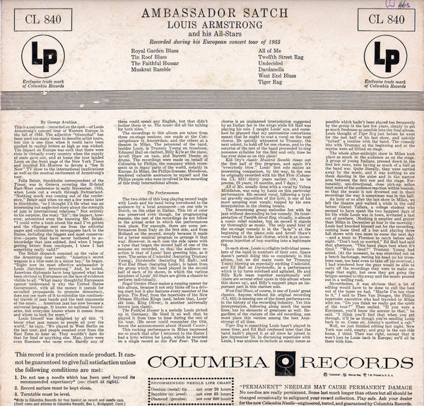 Louis Armstrong And His All-Stars - Ambassador Satch, Releases