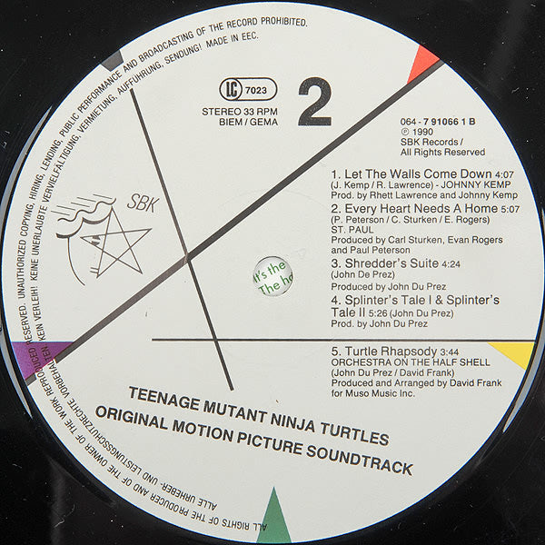 Various / Score Music By John Du Prez : The Original Motion Picture Soundtrack Teenage Mutant Ninja Turtles (LP, Album)