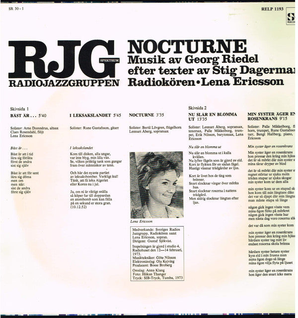Radiojazzgruppen : Nocturne (LP)