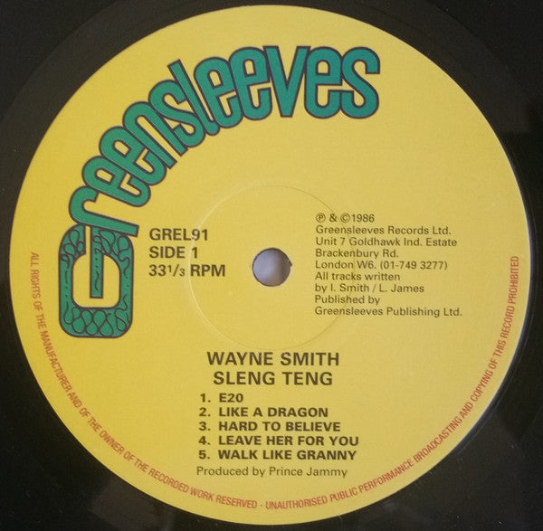 Wayne Smith : Sleng Teng (LP, Album, RE)