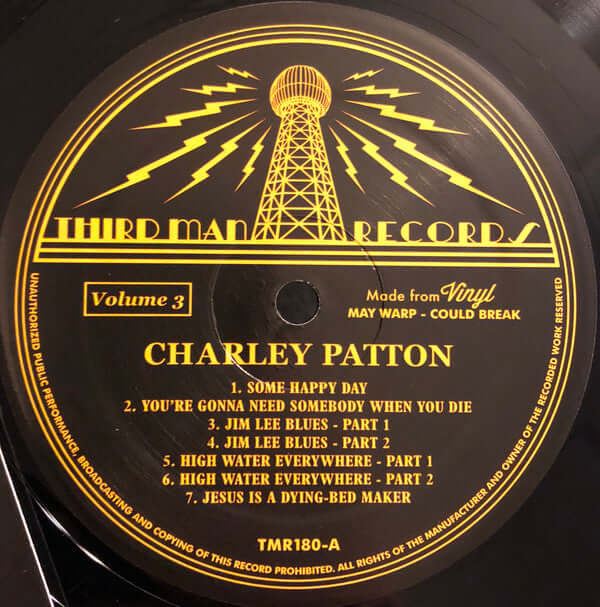 Charley Patton : Complete Recorded Works In Chronological Order Volume 3 (LP, Comp)