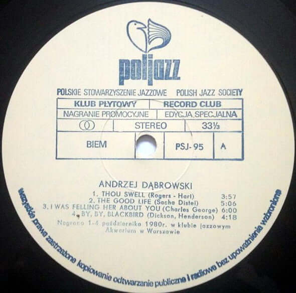 Andrzej Dąbrowski : Andrzej Dąbrowski (LP, Album)