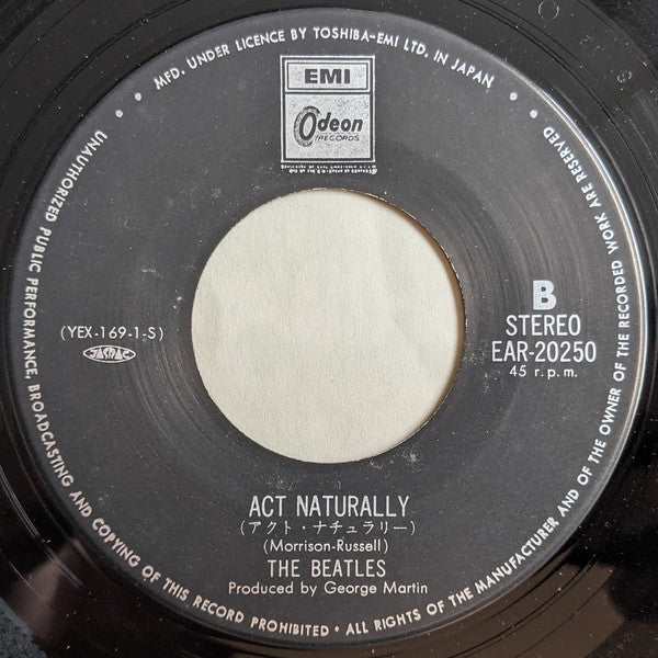 The Beatles = The Beatles : イエスタデイ= Yesterday / アクト・ナチュラリー = Act Naturally (7", Single, RE)