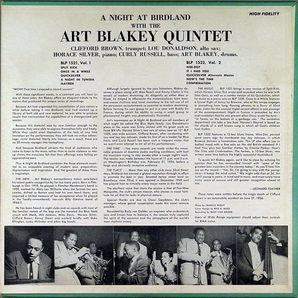 Art Blakey Quintet : A Night At Birdland, Volume 2 (LP, Comp, Mono)
