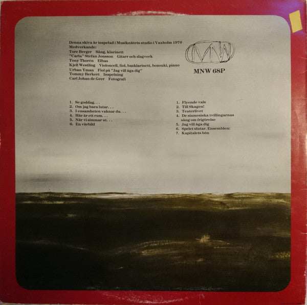 Tore Berger : Mitt Hjärtas Melodi (LP, Album)