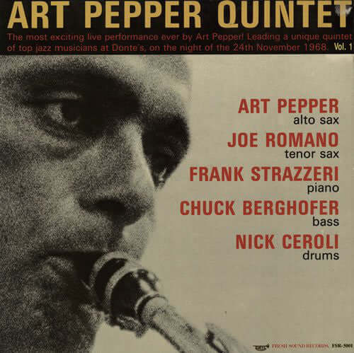 Art Pepper Quintet : Live At Donte's Vol. 1 (LP, Album)