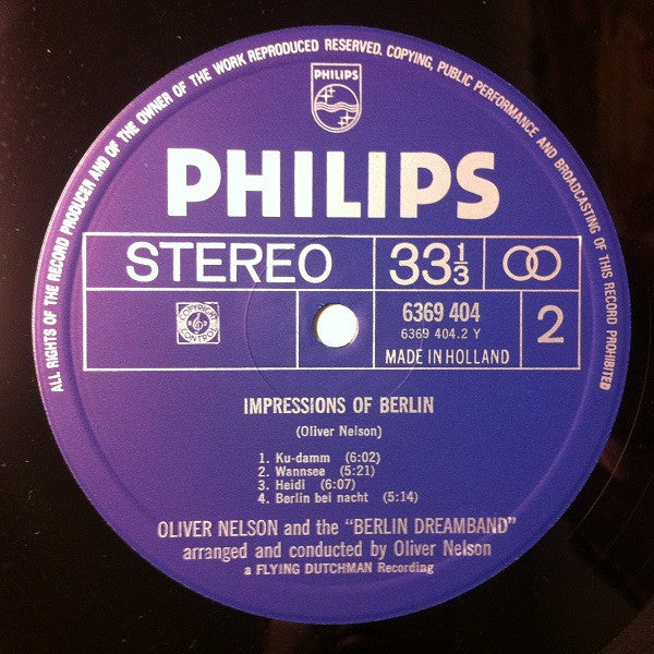 Oliver Nelson And The "Berlin Dreamband" : Berlin Dialogue For Orchestra (LP, Album, Gat)