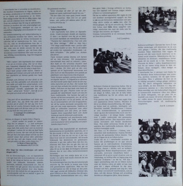 Various : Guinea Conakry: Här Spelar Vi Som Vi Vill (LP, Album, Mono)