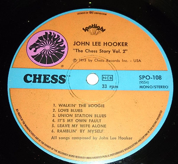 John Lee Hooker : The Chess Story Vol. 2 (LP, Album, Mono, RE)