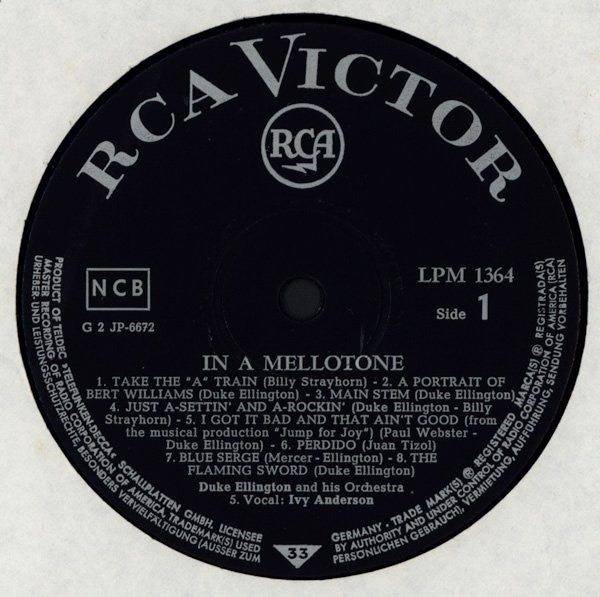Duke Ellington And His Orchestra : In A Mellotone (LP, Comp, Mono, RE)