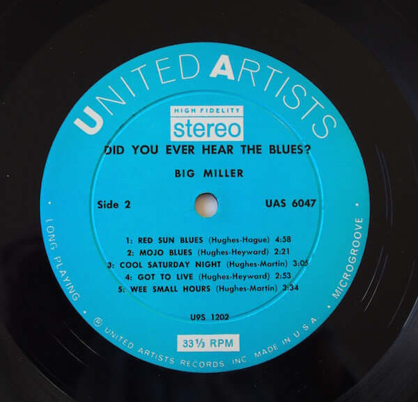 Big Miller : Did You Ever Hear The Blues? (LP, Album)