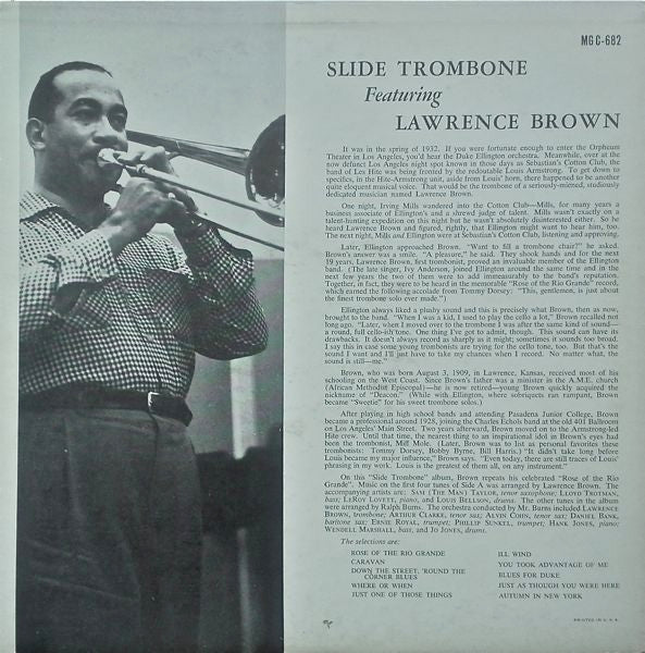 Lawrence Brown : Slide Trombone Featuring Lawrence Brown (LP, Album)