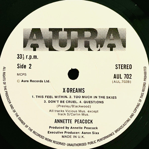Annette Peacock : X-Dreams (LP, Album, Whi)
