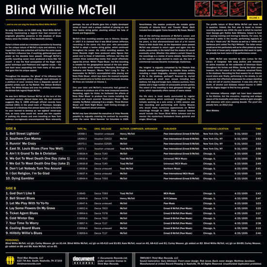 Blind Willie McTell : Complete Recorded Works In Chronological Order Volume 4 (LP, Comp, 180)