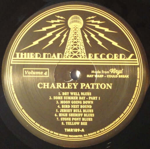 Charley Patton : Complete Recorded Works In Chronological Order Volume 4 (LP, Comp, 180)