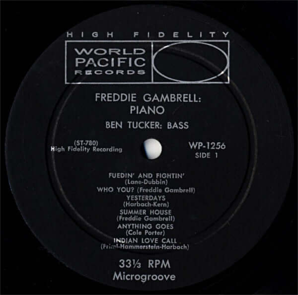 Freddie Gambrell With Ben Tucker : Freddie Gambrell With Ben Tucker, Bass (LP, Album, Mono)