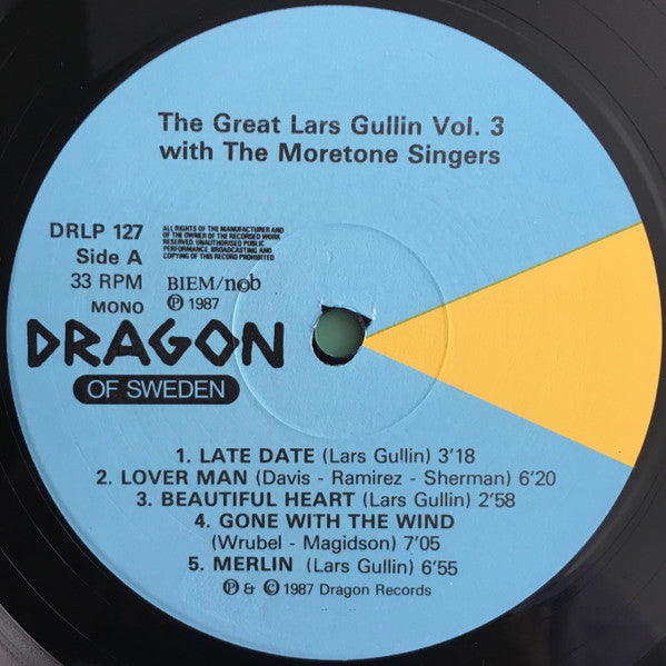 Lars Gullin With The Moretone Singers : The Great Lars Gullin Vol. 3 1954/55 (LP, Album, RE)