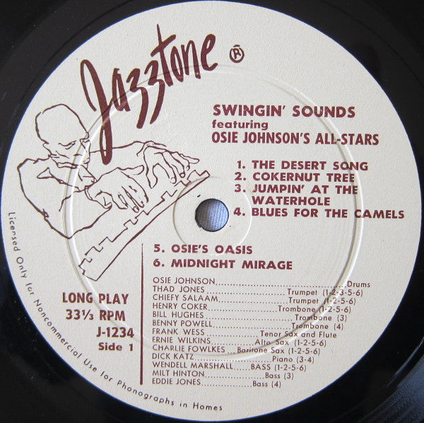 Osie Johnson's All-Stars : Swingin' Sounds  (LP, Comp)