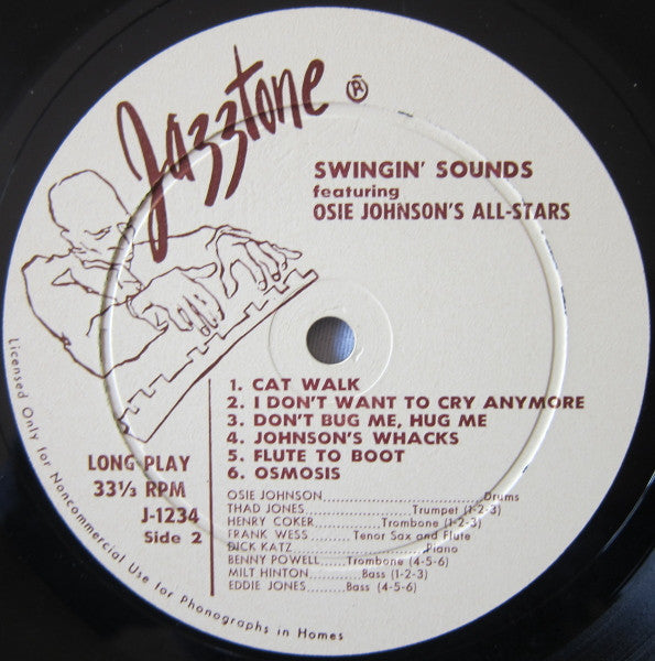 Osie Johnson's All-Stars : Swingin' Sounds  (LP, Comp)