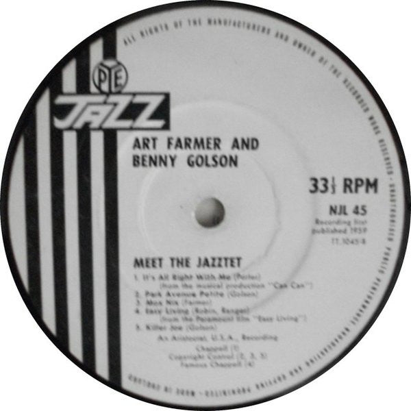 Art Farmer - Benny Golson : Meet The Jazztet (LP, Album, Mono)