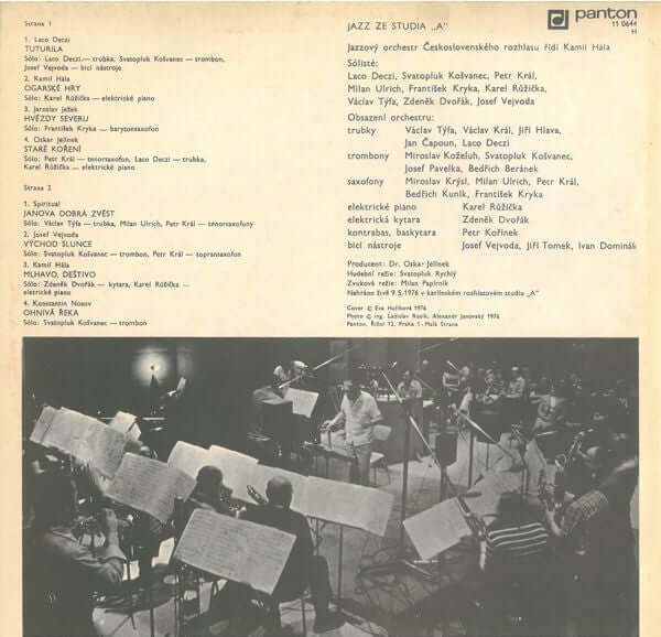 Czechoslovak Radio Jazz Orchestra, Kamil Hála : Jazz Ze Studia “A” (LP, Album)