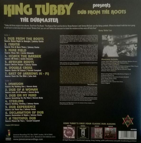 King Tubby ~ Dub From The Roots (Vinyl) - Djungel & Jazz