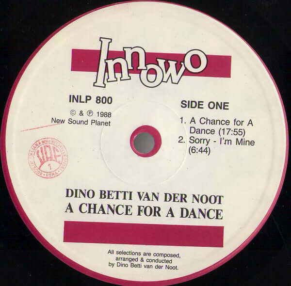 Dino Betti Van Der Noot : Chance For A Dance (LP, Album)