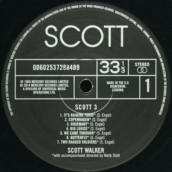 Scott Walker : Scott 3 (LP, Album, RE, RM, 180)