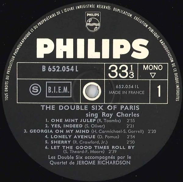 Les Double Six : Sing Ray Charles (LP, Album, Mono)