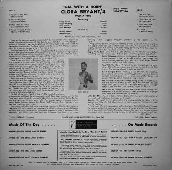 Clora Bryant : Gal With A Horn (LP, Album, RE)