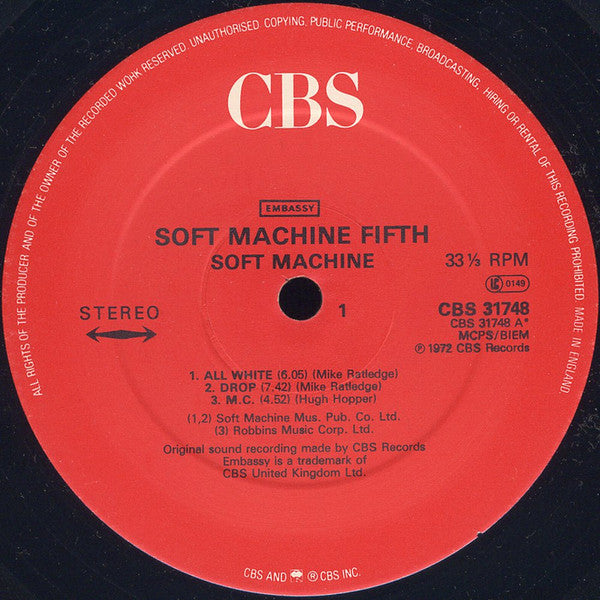 Soft Machine : 5 (LP, Album, RE)
