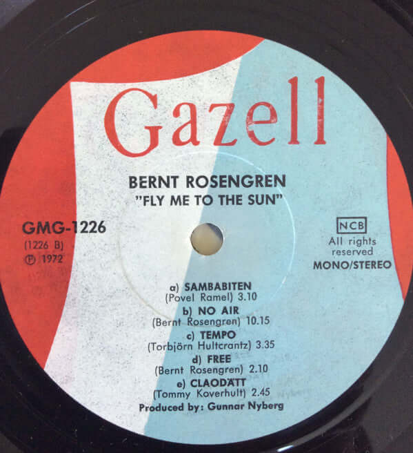 Bernt Rosengren : Fly Me To The Sun (LP, Album, Mono)