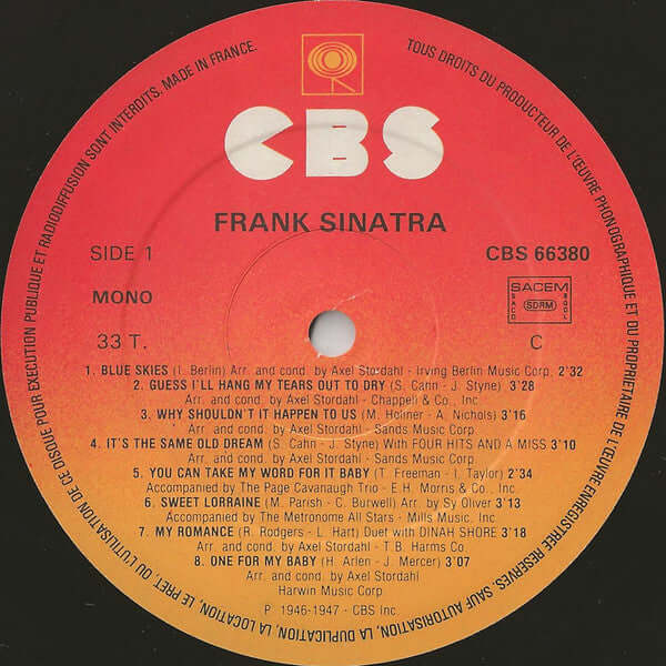 Frank Sinatra : Frank Sinatra (3xLP, Comp)