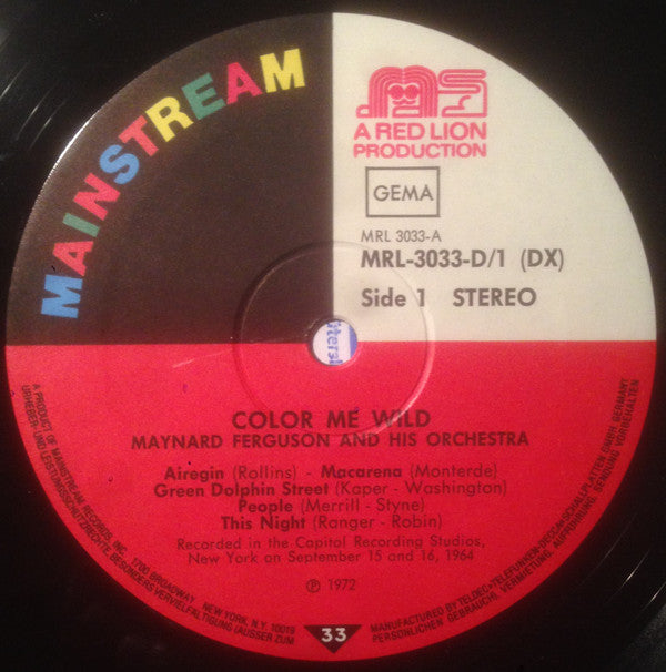 Maynard Ferguson And His Orchestra* : Color Me Wild (2xLP, Comp)