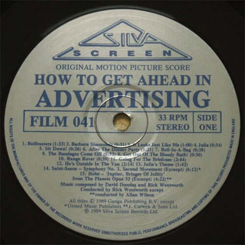 David Dundas & Rick Wentworth : How To Get Ahead In Advertising / Withnail And I (LP)